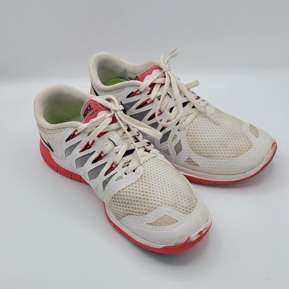 Nike Free 5.0 642198-106 white red Men\'s size 8 main image 4